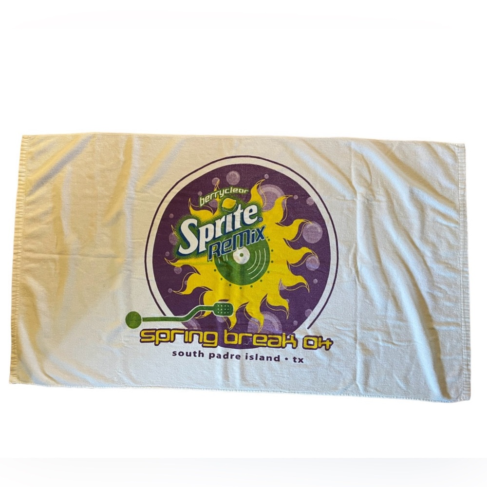 Berry Clear Sprite Beach Towel *Spring Break ‘04 San Padre Island, Texas Promo